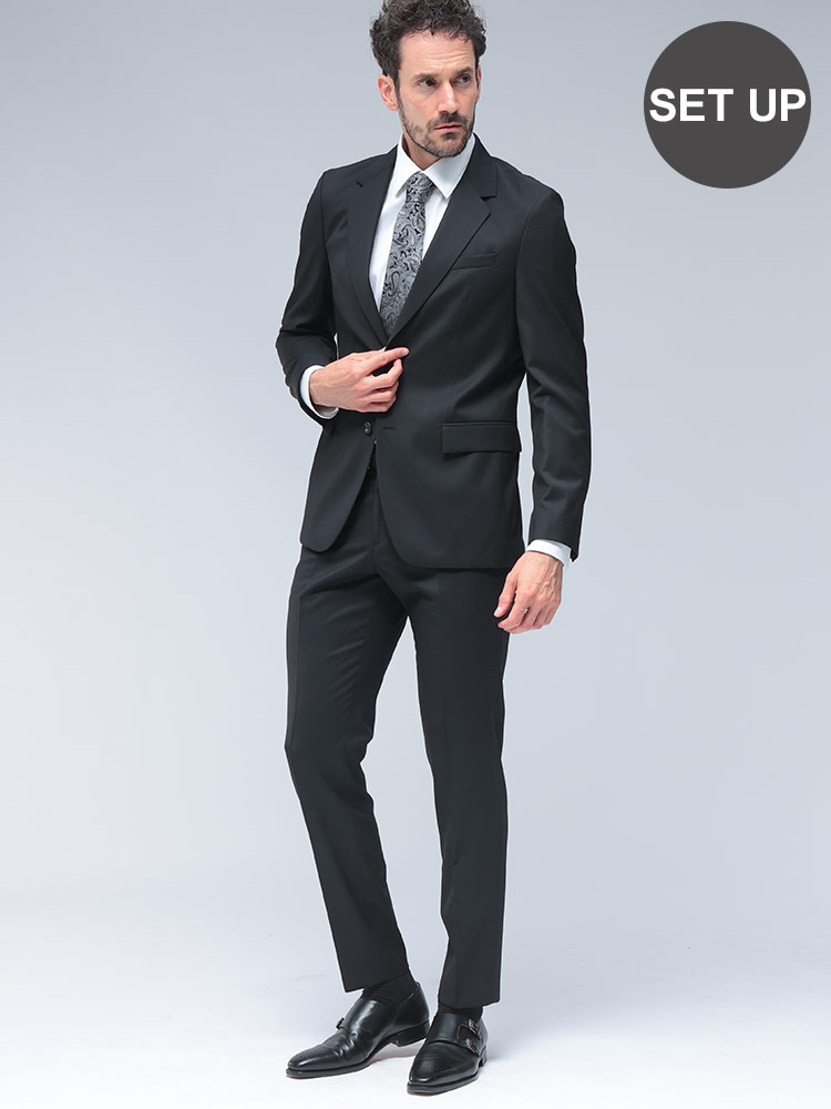 HUGO BOSS (ヒューゴボス) スリムフィット シングル二つ釦 ノータック