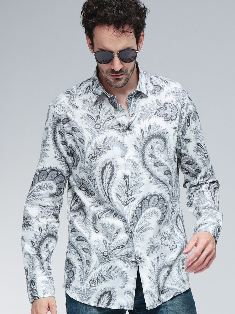 ETRO (エトロ) ペイズリー柄 長袖 シャツ ETMRIB0299TJ594 メンズ 39
