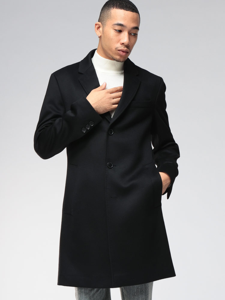 HUGO BOSS (ヒューゴボス) カシミヤ混 段返り 3つボタン ウール