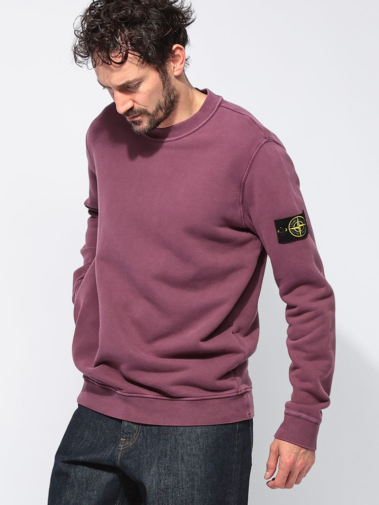 STONE ISLAND (ストーンアイランド) 裏毛 ガーメントダイ加工 クルー