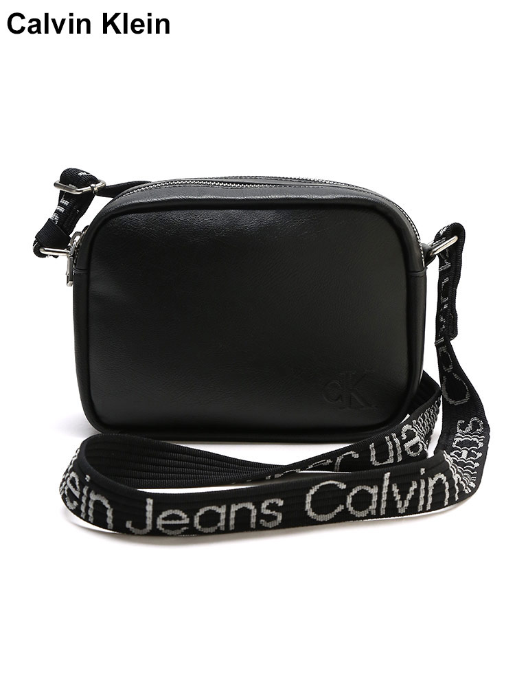 Calvin Klein (カルバンクライン) フェイクレザー ワンポイントロゴ