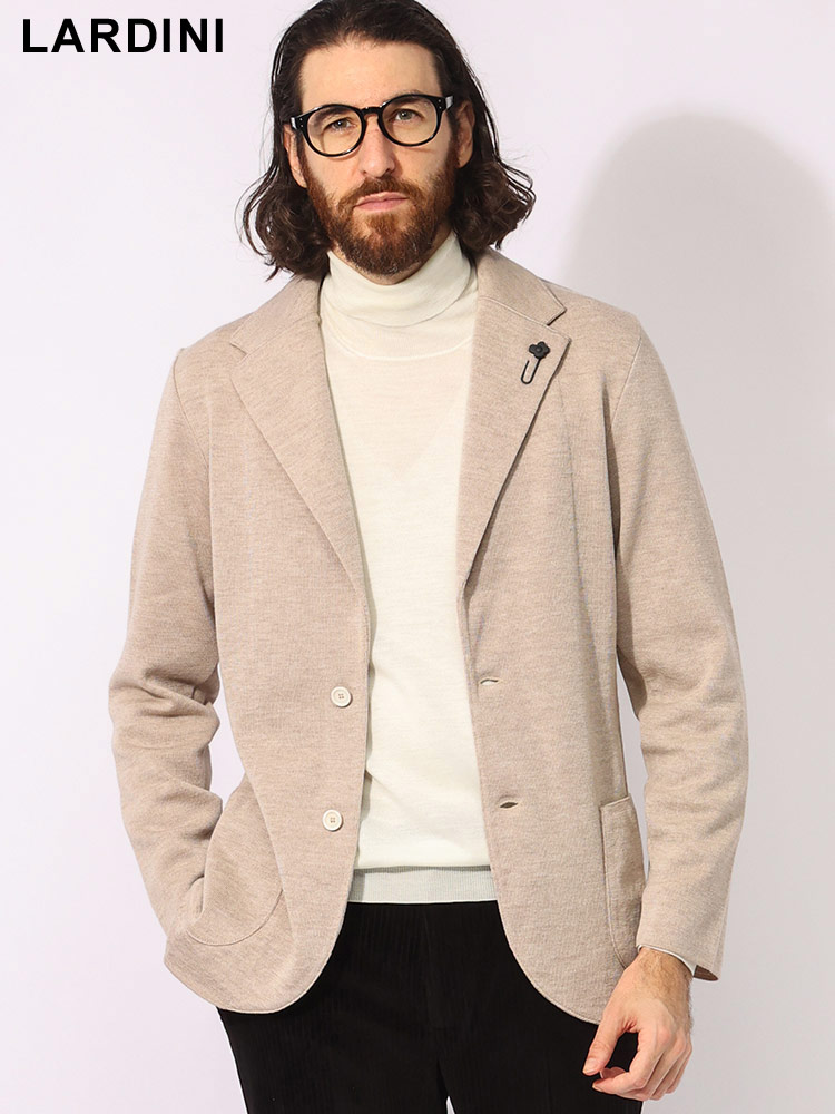 LARDINI (ラルディーニ) ウール シングル ニットジャケット