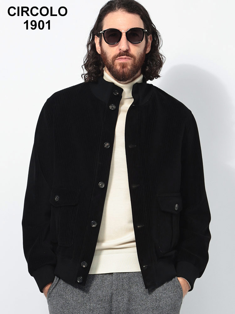 CIRCOLO 1901 (チルコロ1901) ニットカラー コーデュロイ ボタン