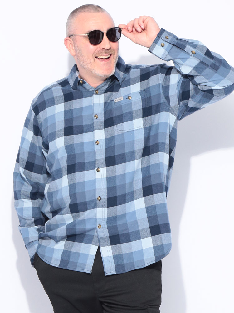 長袖シャツ チェック柄 フランネル トップス シャツ ネルシャツ