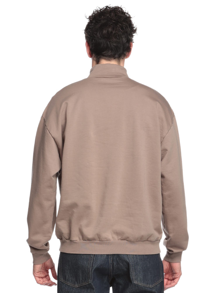 AURALEE (オーラリー) 裏起毛 ハイゲージ編み ハーフジップ スウェット