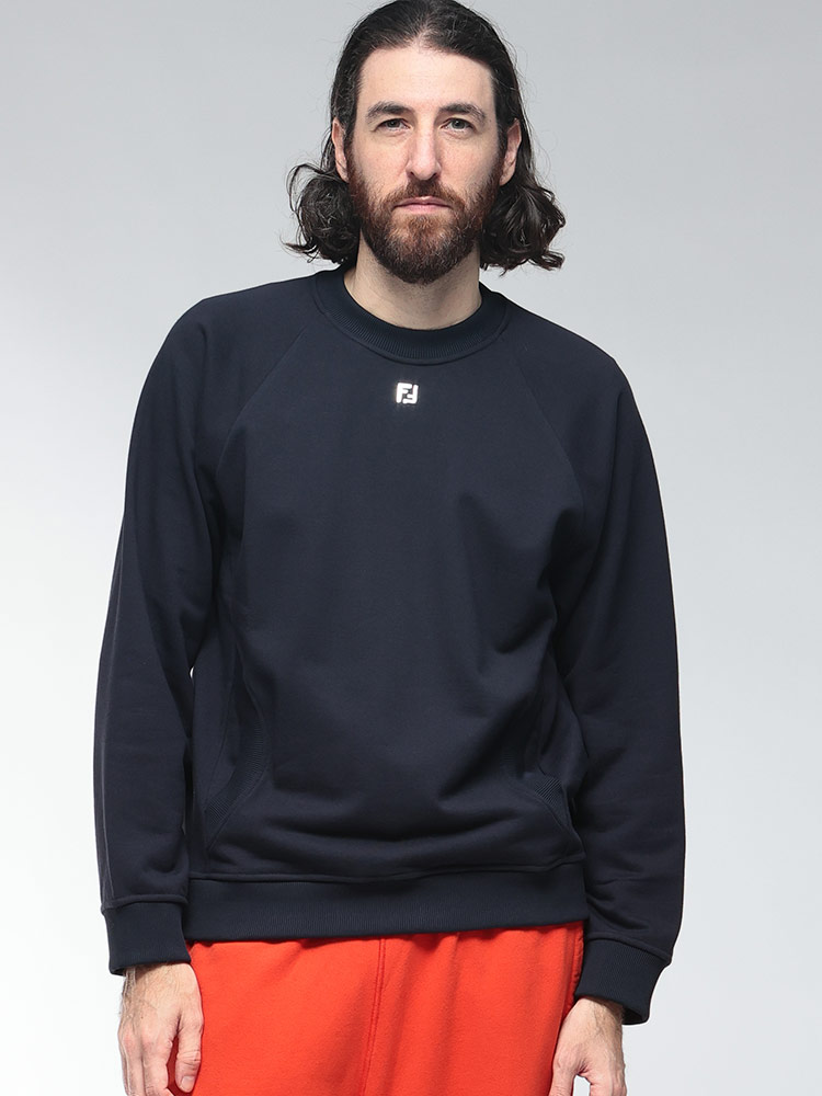 FENDI (フェンディ) ワンポイントロゴ クルーネック トレーナー