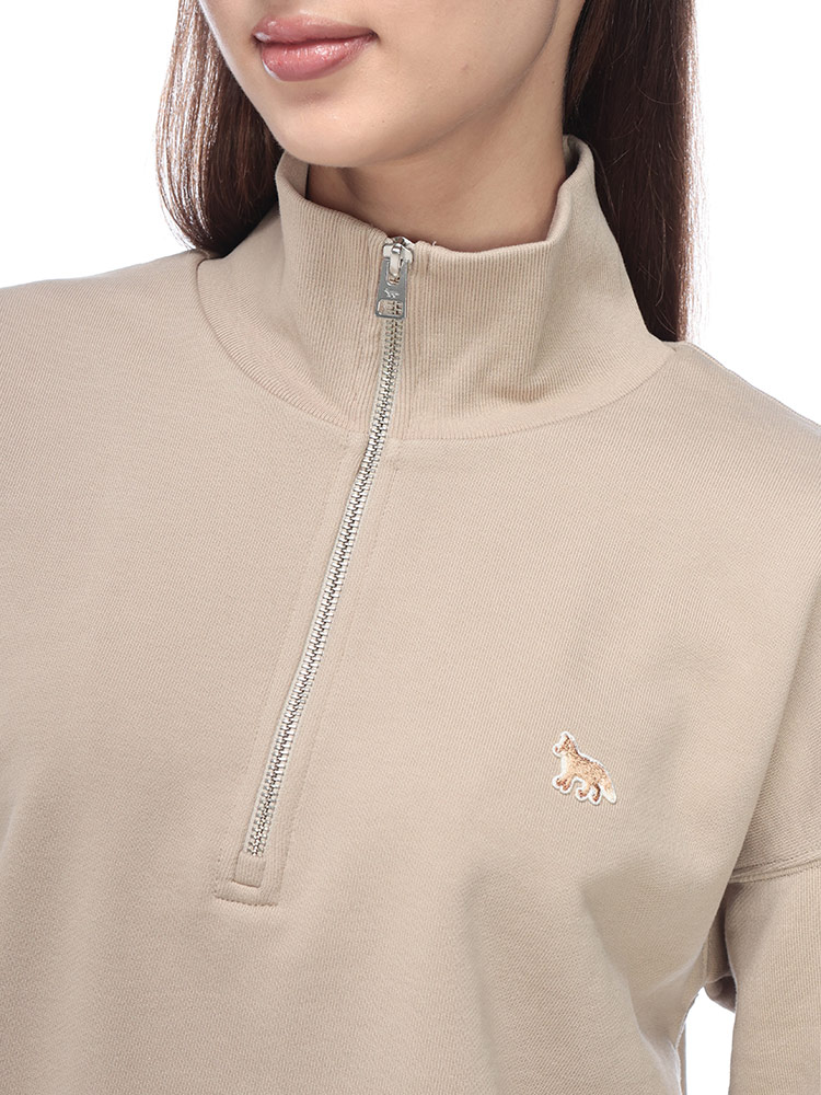 MAISON KITSUNE (メゾンキツネ) ハーフジップ ワンポイント トレーナー