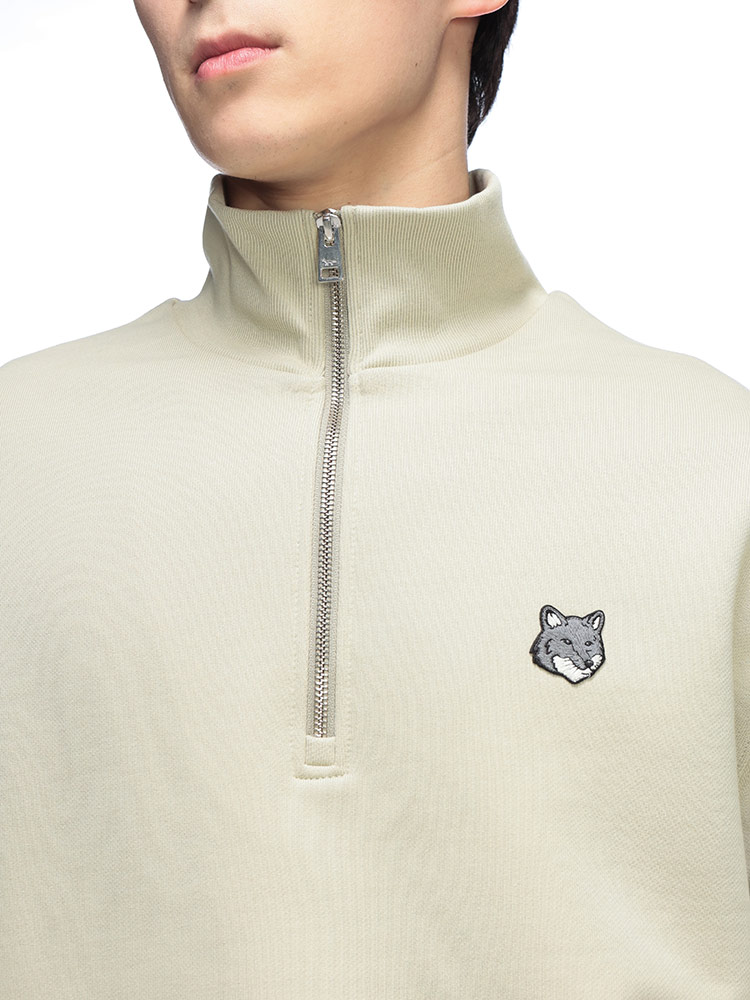 Maison Kitsune (メゾン キツネ) ハーフジップ 刺繍 スタンド