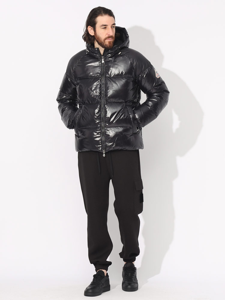 PYRENEX (ピレネックス) 光沢ナイロン フルジップ ダウンジャケット