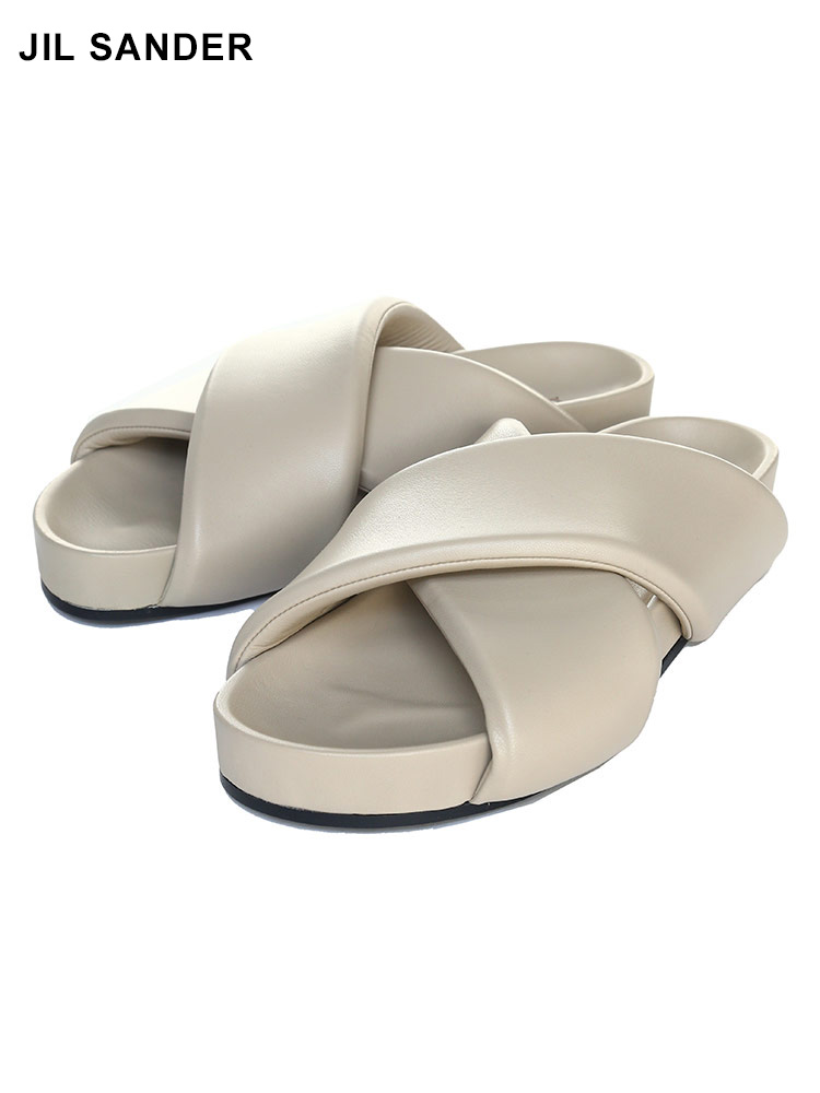 JIL SANDER (ジルサンダー) クロスストラップ スライドサンダル メンズ