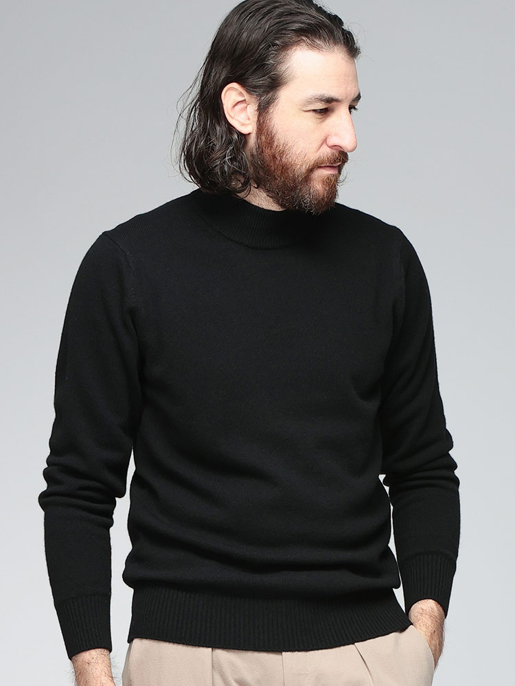 GIM (ジム) カシミヤ100％ 日本製 モックネック ニット GIM25502039