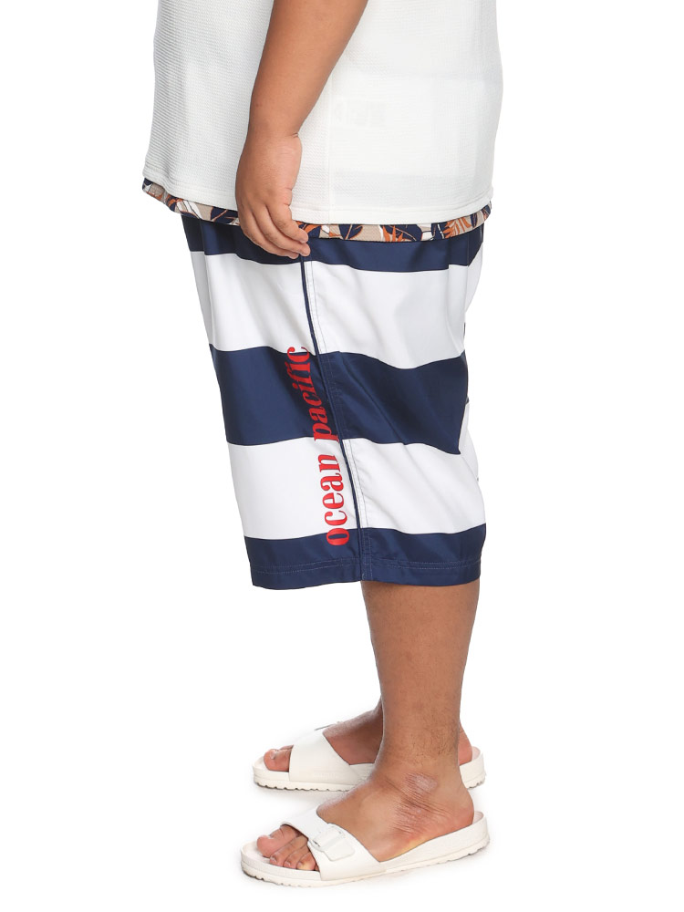 サーフパンツ ボーダー＆無地 メッシュインナー付き マイクロツイル