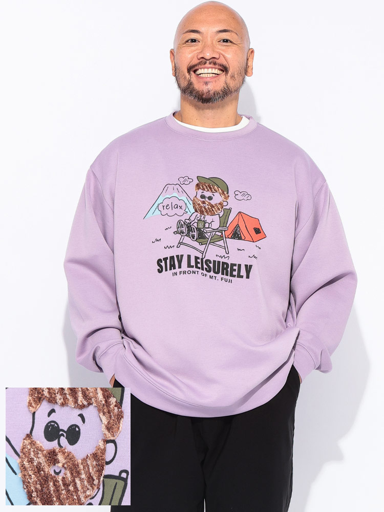 トレーナー オジーダンボールMIX サガラ刺繍 クルーネック トップス