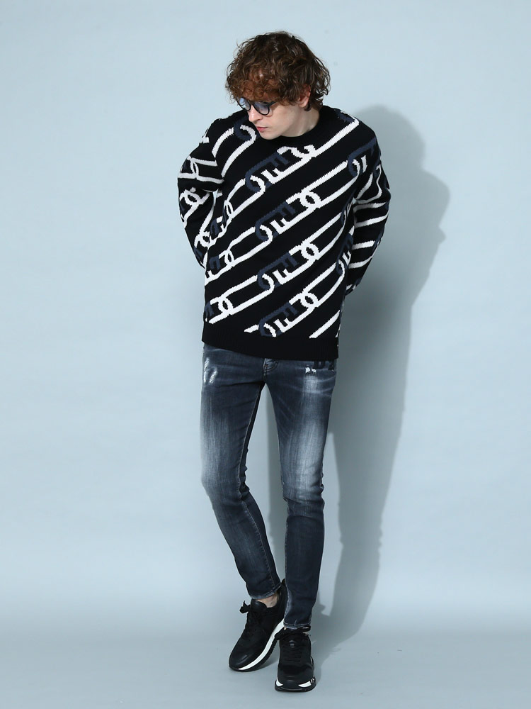 フェンディ メンズ ニット FENDI トップス セーター クルーネック