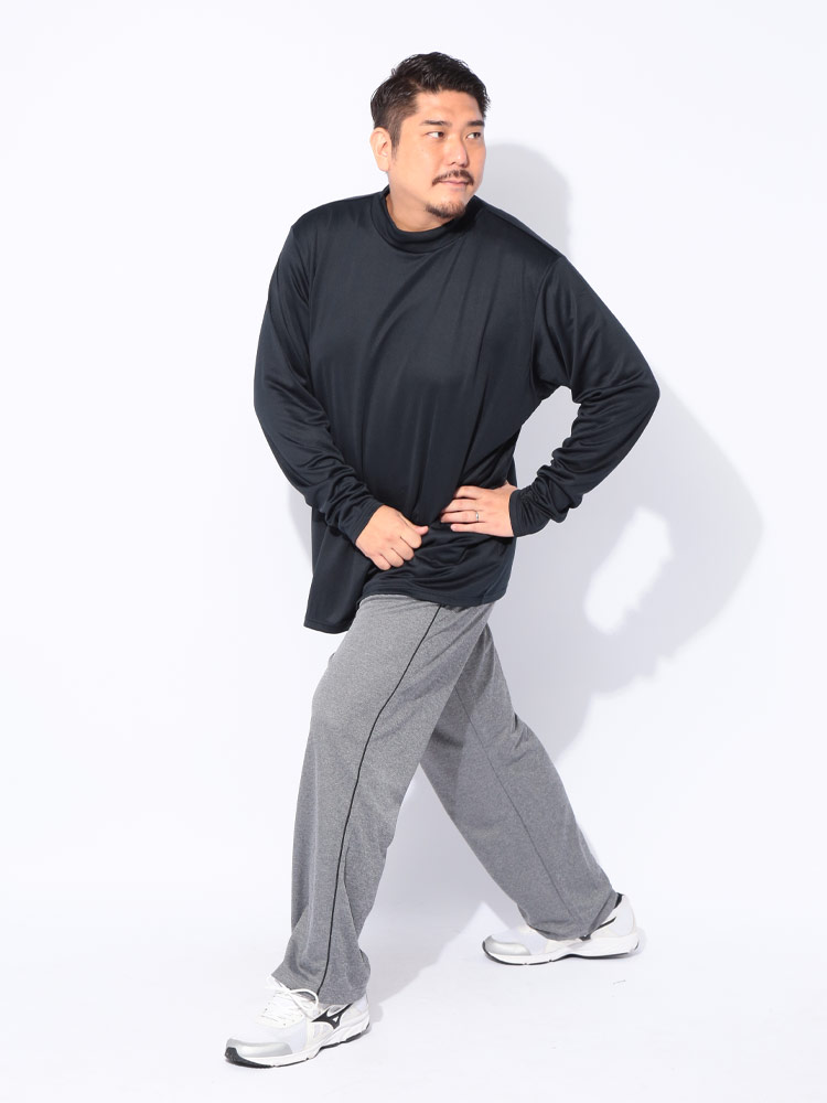 長袖 Tシャツ 裏起毛 ウォーム ハイネック トップス ロンT スポーツ