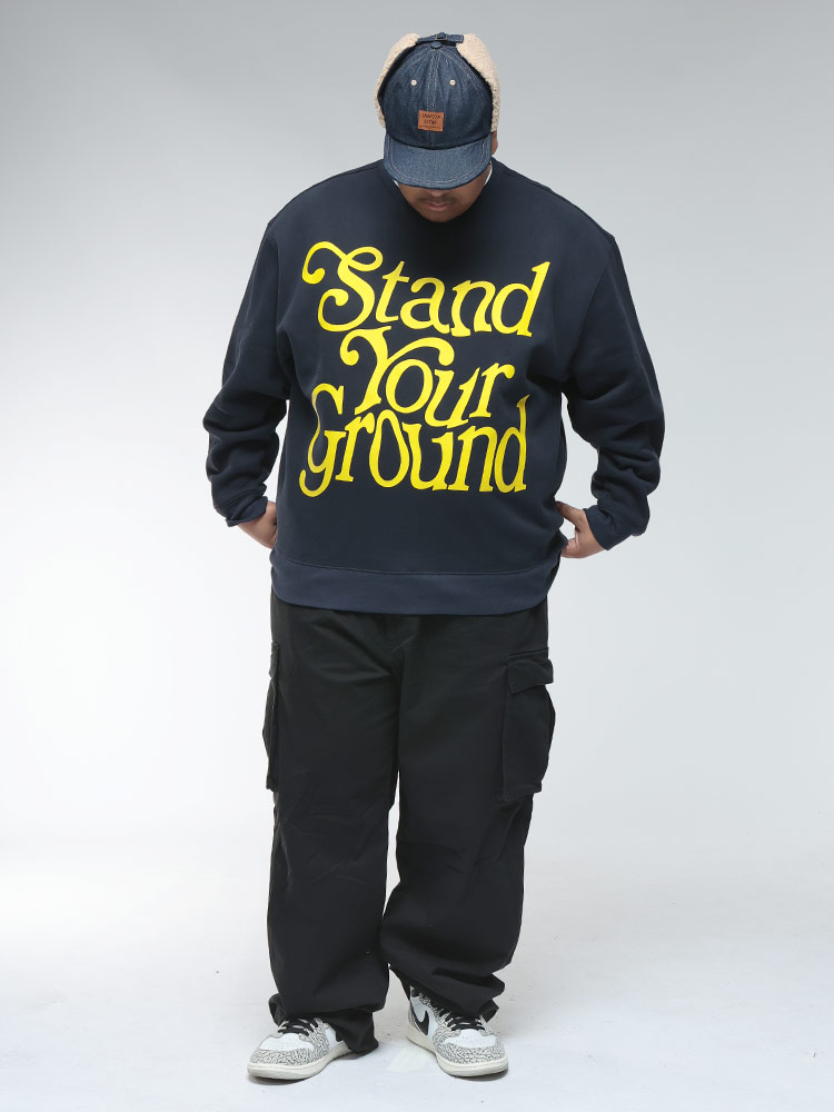 スウェットトレーナー フロントプリント 裏起毛 トップス 大きいサイズ