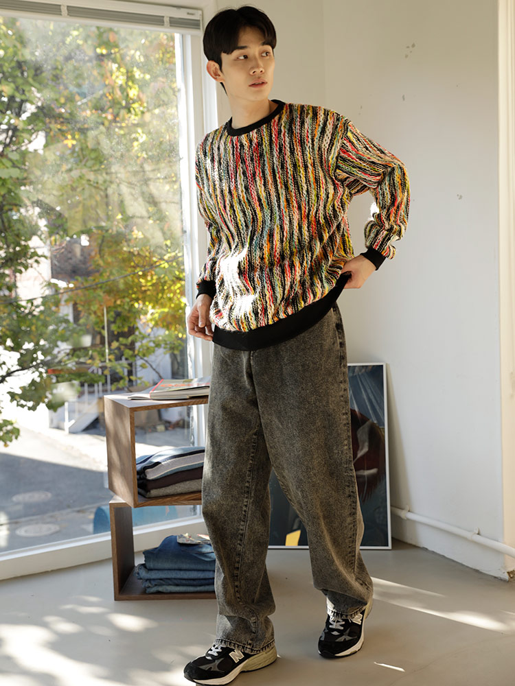 WOODENDOLL(ウッディンドール) 3D クルーネック クージーニット