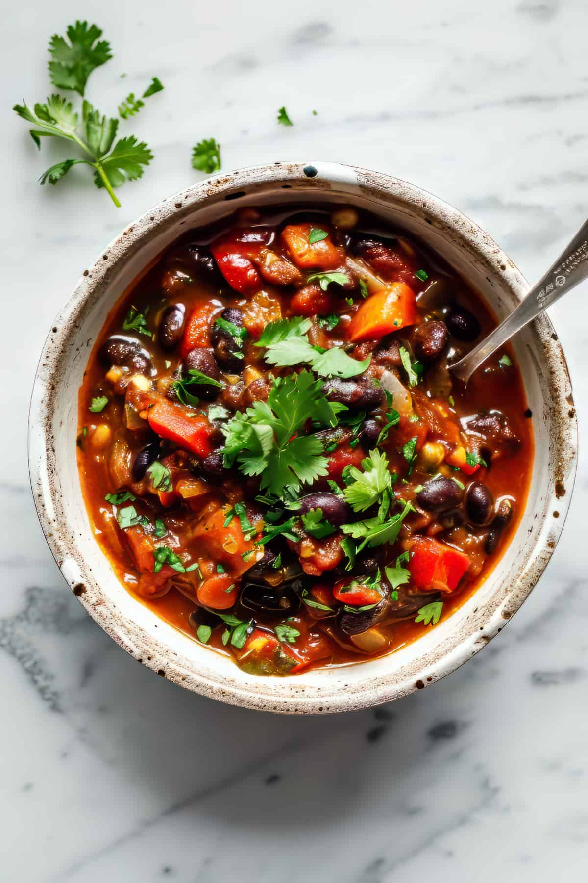Easy One Pot Vegetarian Black Bean Chili • Salted Mint