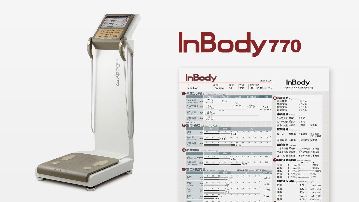 体成分分析 (InBody) - サルスクリニック【内科・糖尿病内科・腎臓内科