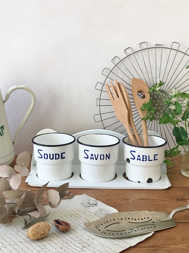 フランス アンティーク BB社 ホーロー サボンラック ブロカント 壁掛け