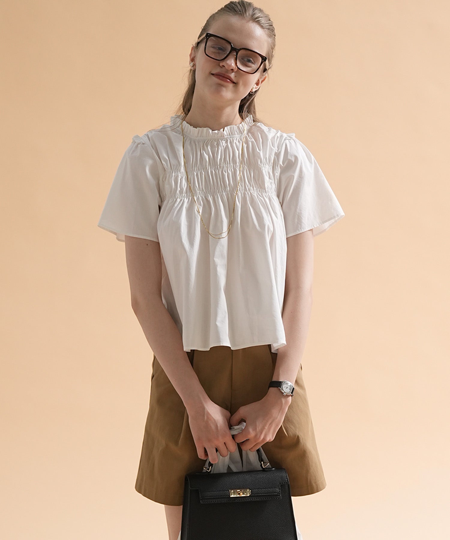 ギャザーフレアブラウス – sara&cake