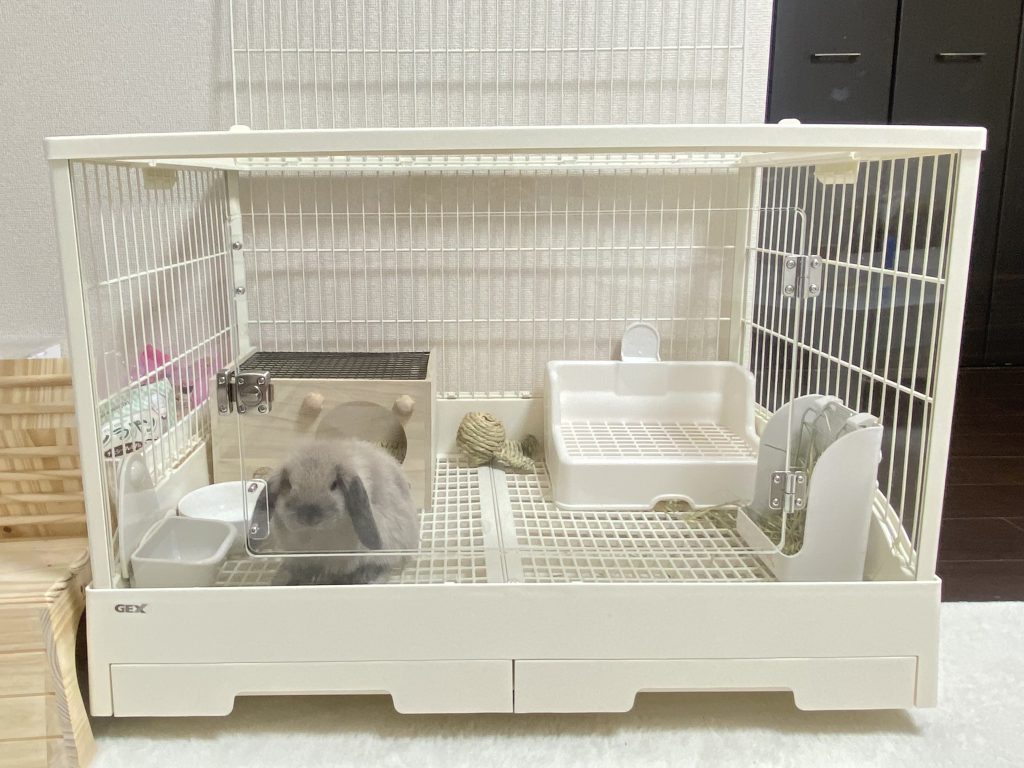 GEX クリアフロント80 レビュー。うさぎさんのケージならこれ！ - さと