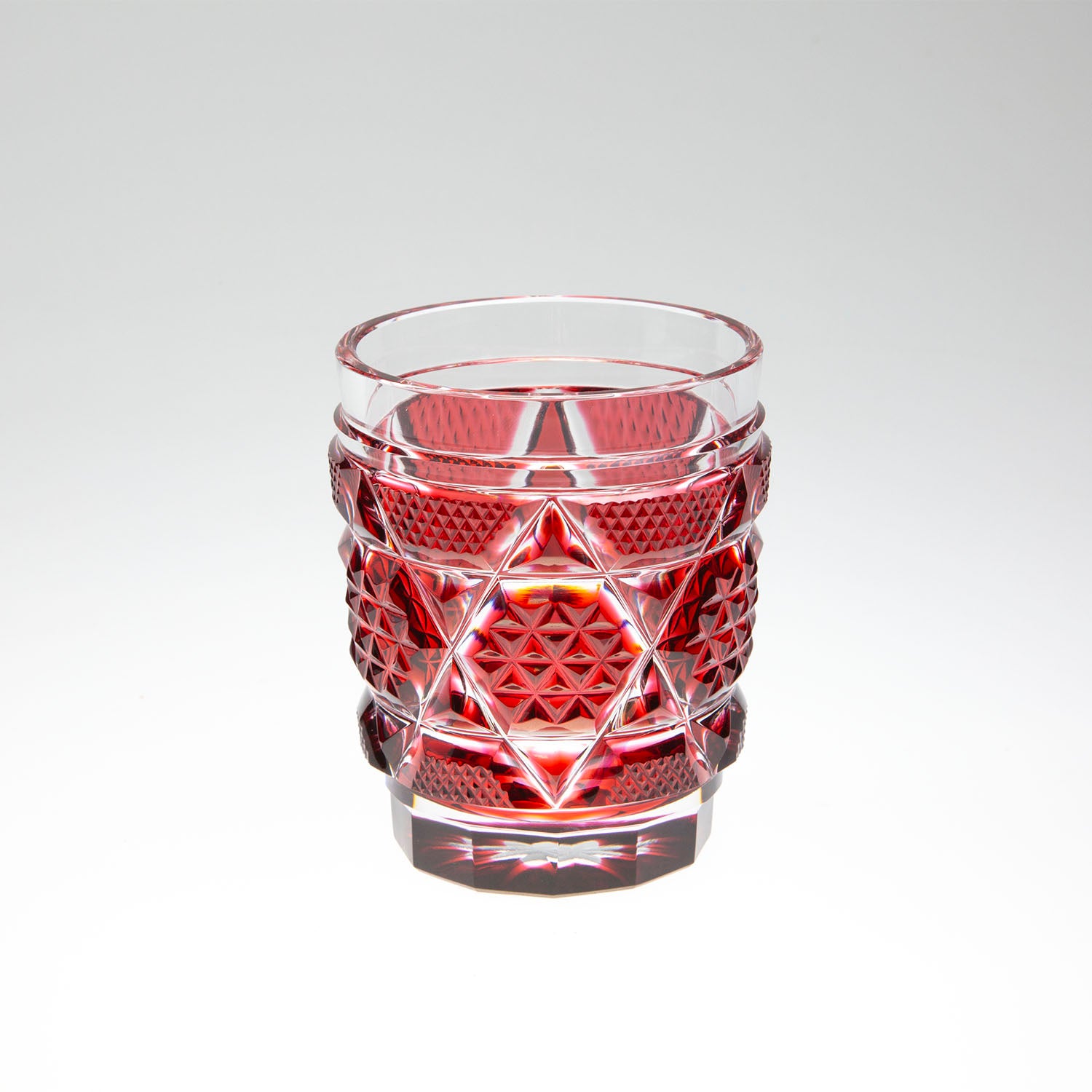 島津薩摩切子】 創作 オールドファッションタンブラー cut15 – ㈱島津