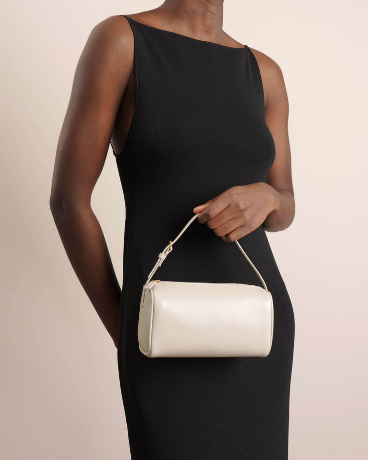 The Row | 90's light grey leather bag | Savannahs