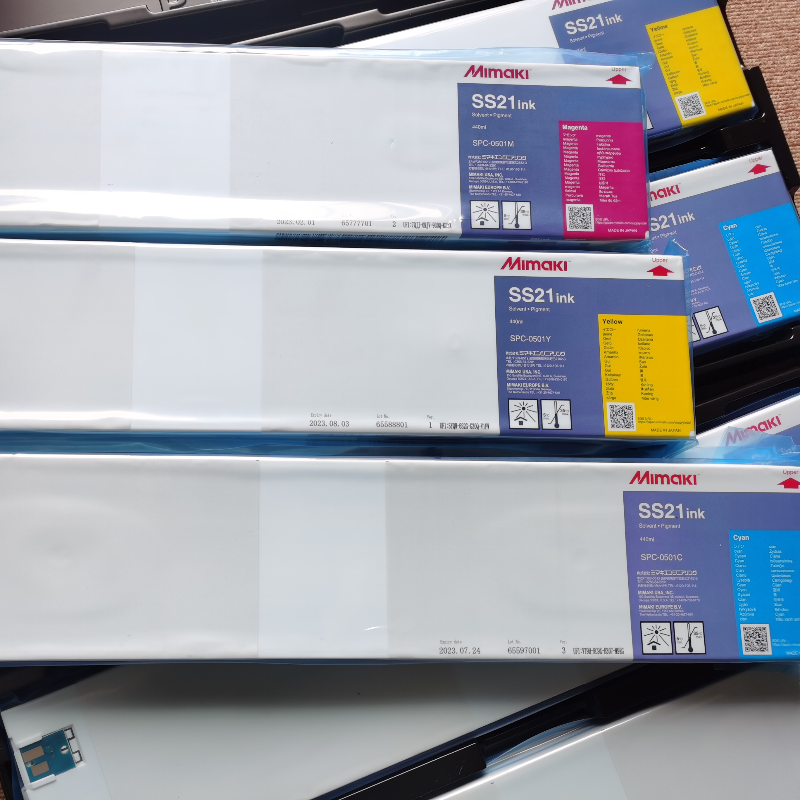 440ml Mimaki SS21 Eco Solvent Ink CMYK for JV100-160 Printers