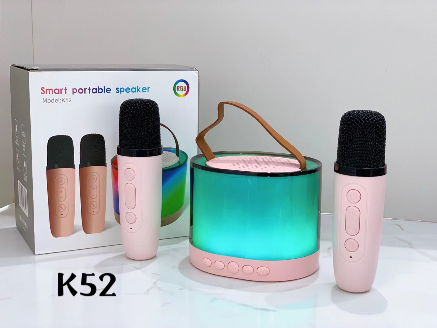 K52 ポータブル カラフルLEDアンビエントライト ワイヤレスマイク