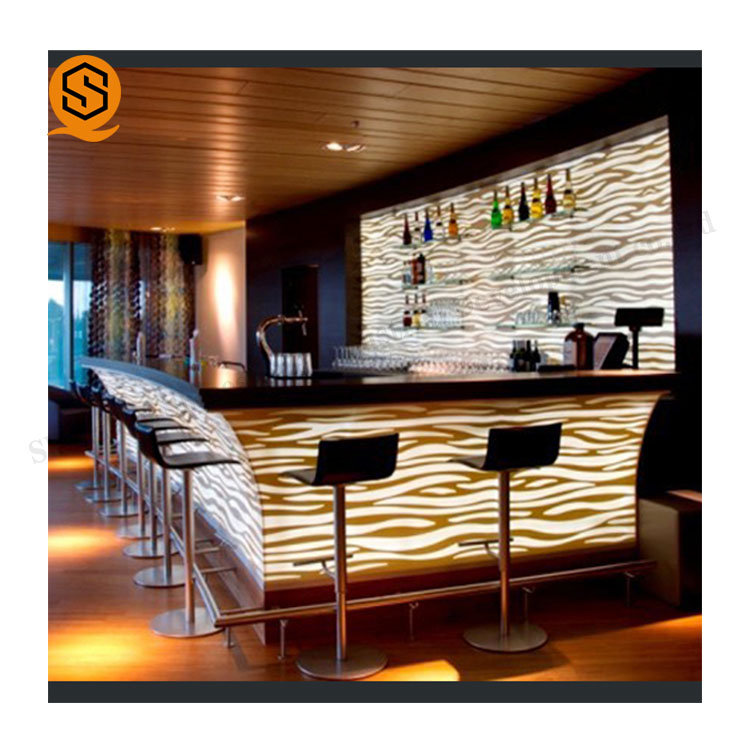 コンメルシャルデザイン 半透明 バーカウンター ナイトクラブ用家具