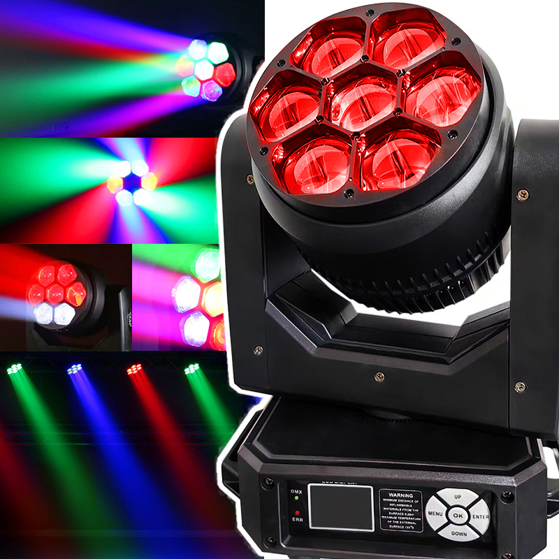 7x40W Bee Eye Moving Head Light for DJs - RGBW LED Stage Lighting