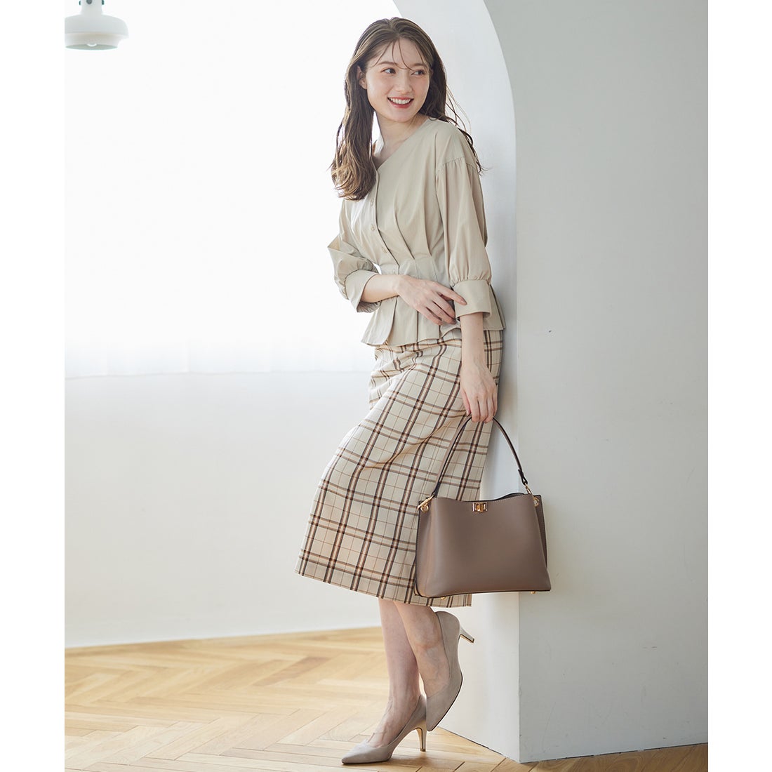 トゥエルブアジェンダ 12Twelve Agenda チェック柄タイトスカート