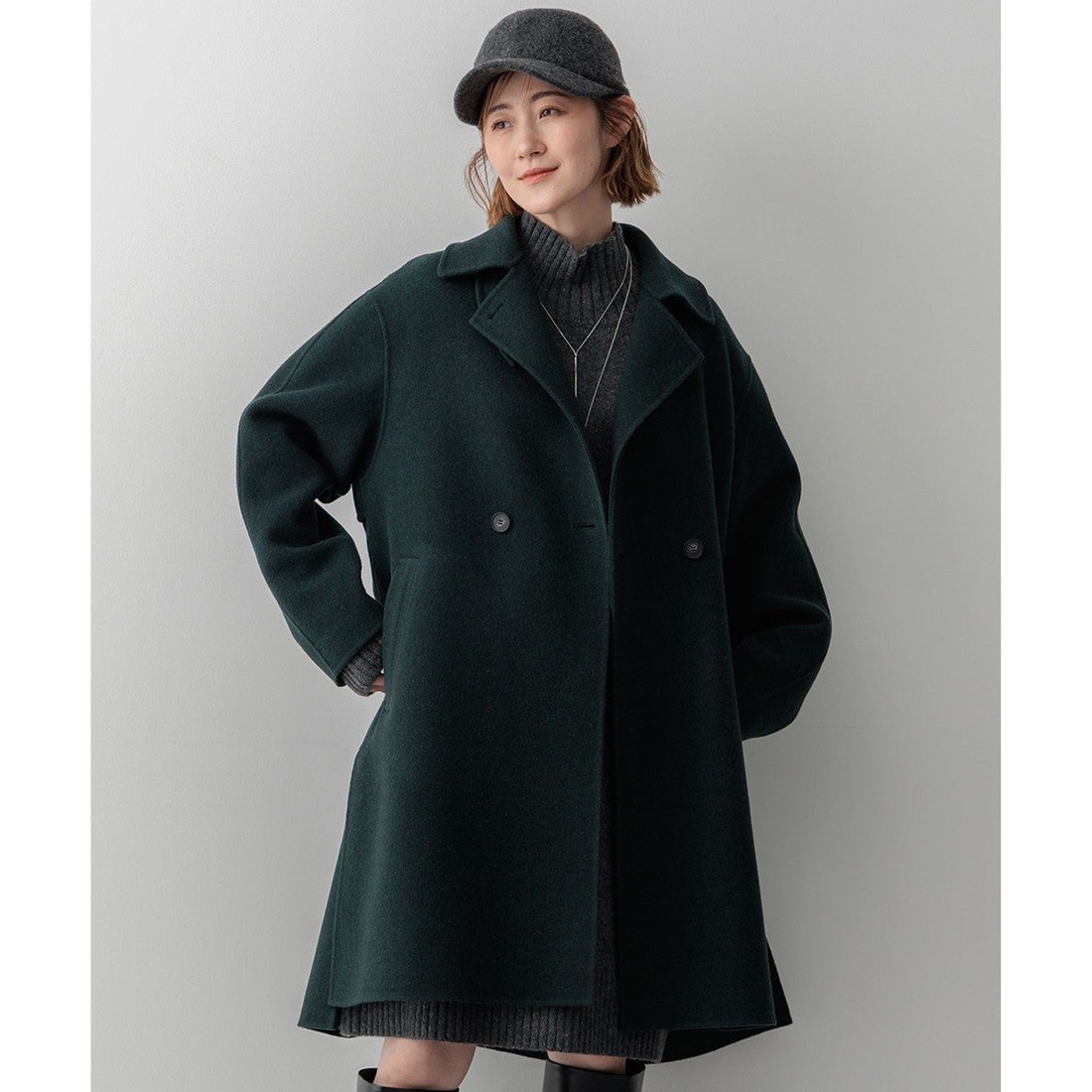 23区 【先行予約】MANTECOPure リバーコート （ダークグリーン系） -靴