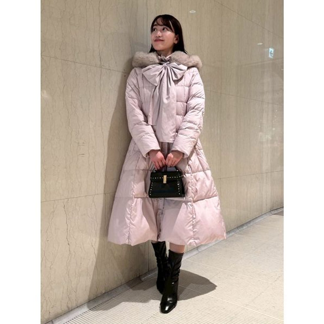 セルフォード CELFORD ビジュー＆リボンクリップ付きストレッチブーツ