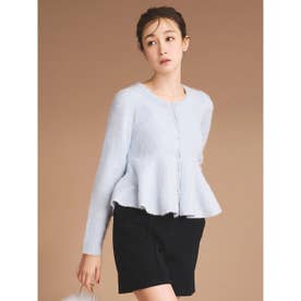 セルフォード CELFORD ファーライクペプラムカーディガン （SAX