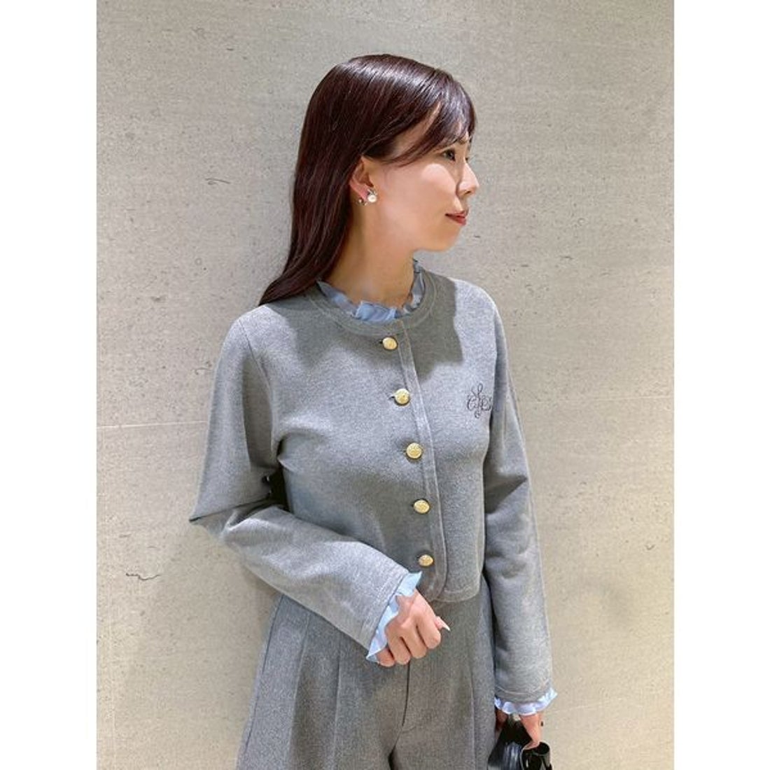 セルフォード CELFORD フリルデタッチャブルカーディガン （YEL