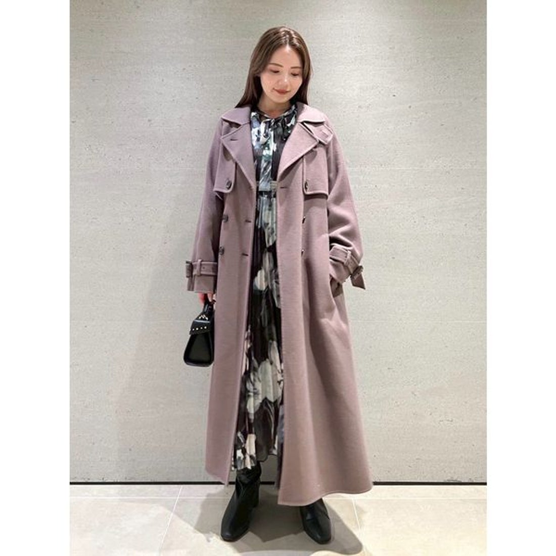 セルフォード CELFORD ウール混ロングトレンチコート （IVR