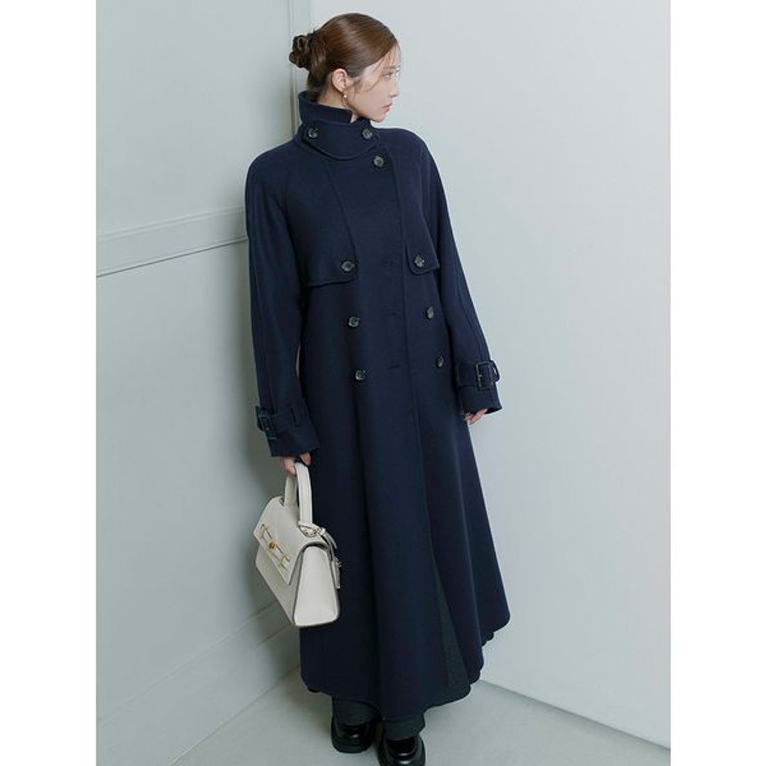 セルフォード CELFORD ウール混ロングトレンチコート （IVR