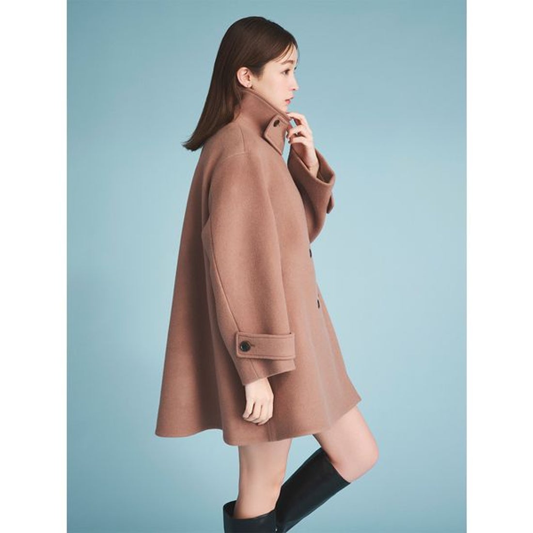 セルフォード CELFORD Aラインウールミドルコート （CML