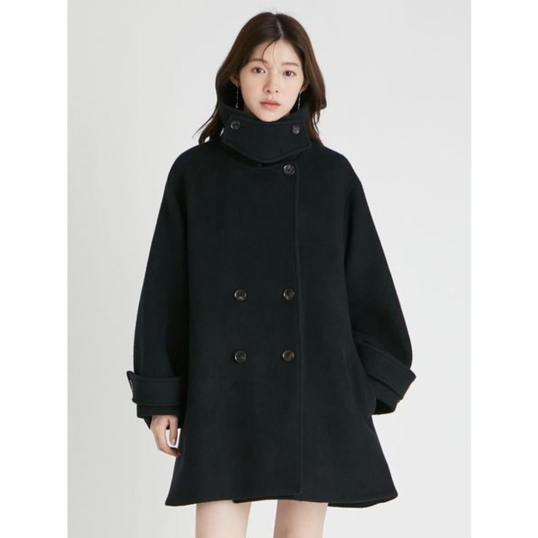 セルフォード CELFORD Aラインウールミドルコート （CML