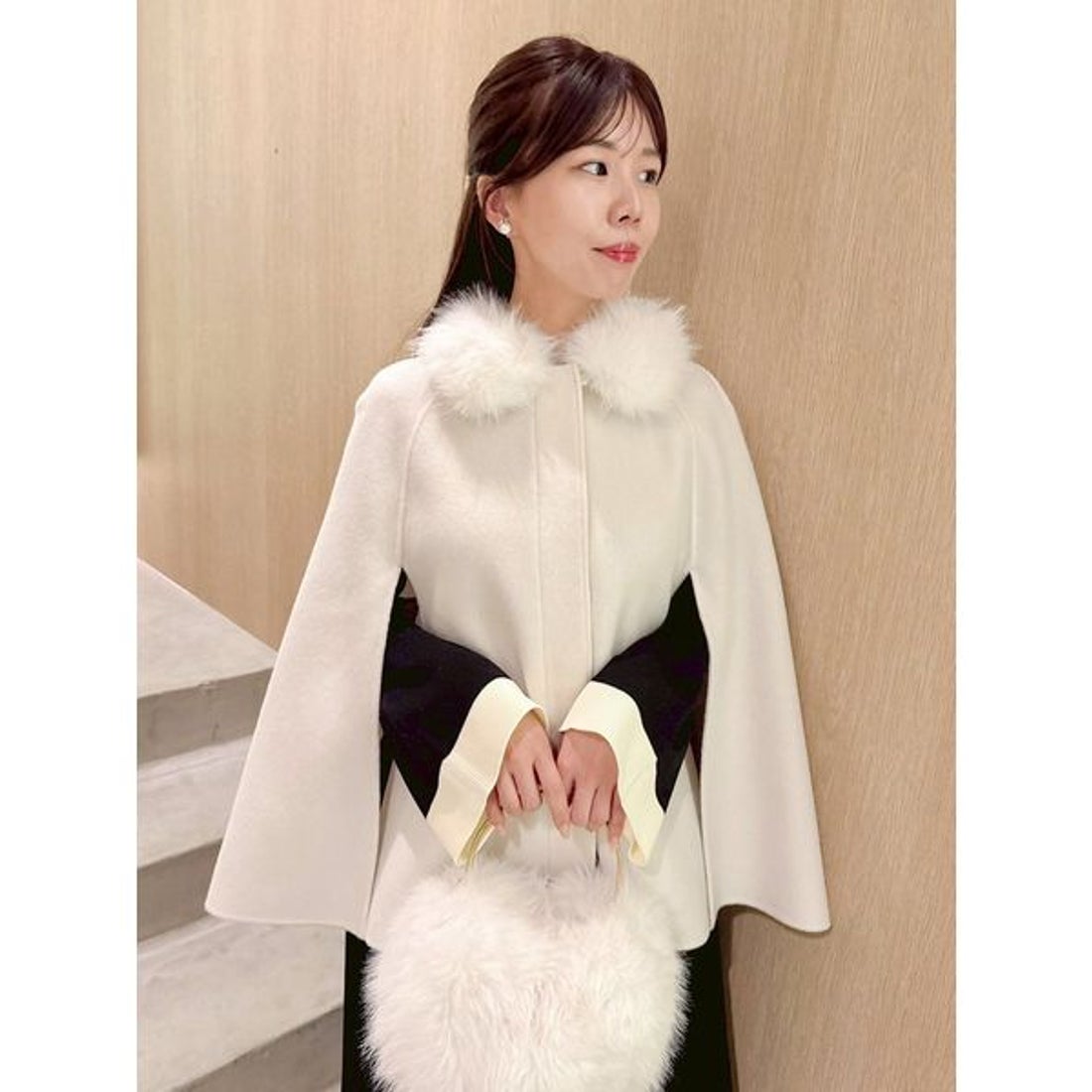 セルフォード CELFORD ファーティペットケープ （LGRY