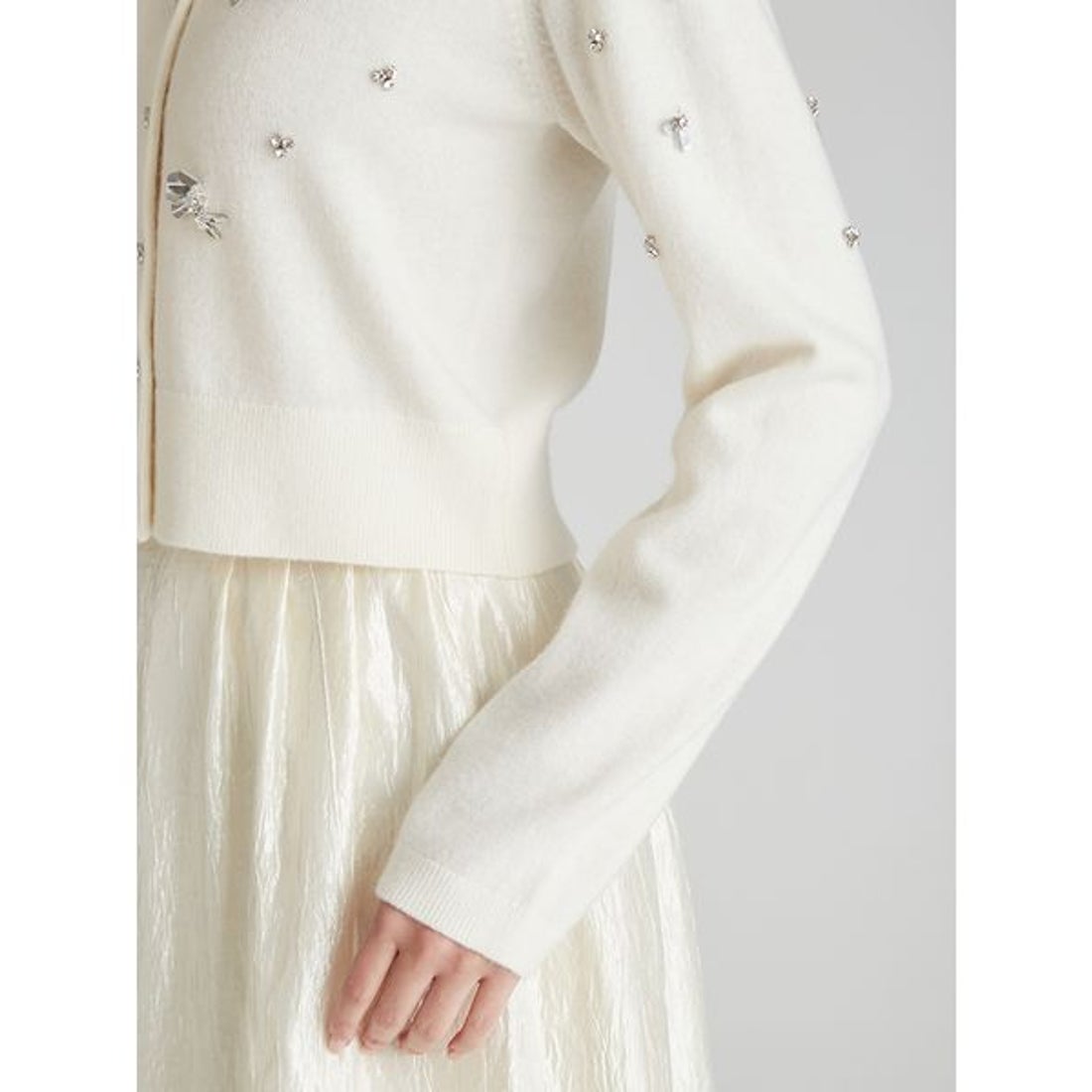 セルフォード CELFORD ペタルビジューカーディガン （LGRY