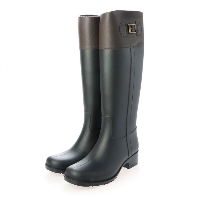 カナーリオン canerrion Rionestaロングレインブーツ （BLK/BR