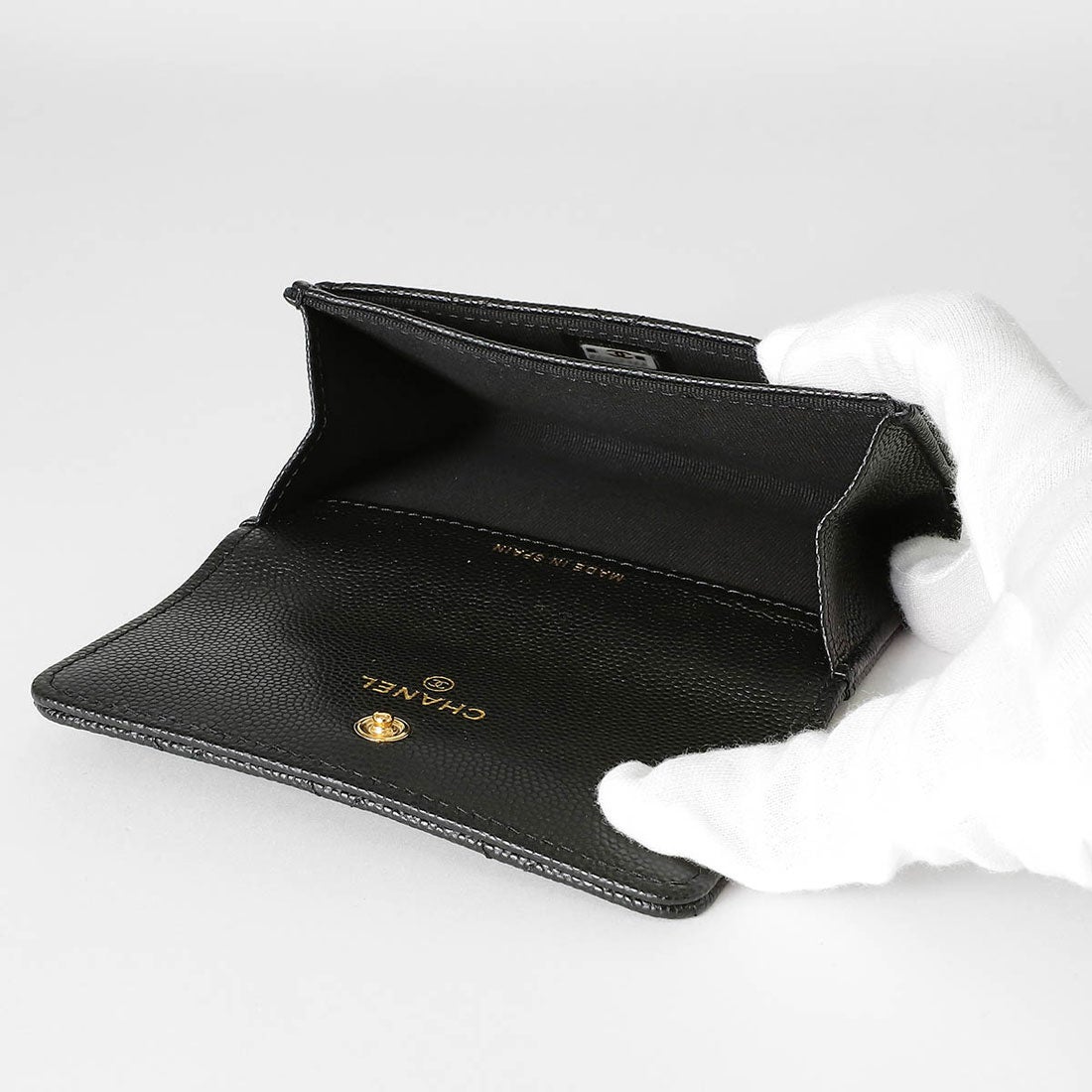 シャネル CHANEL カードケース キャビアスキン フラグメントケース