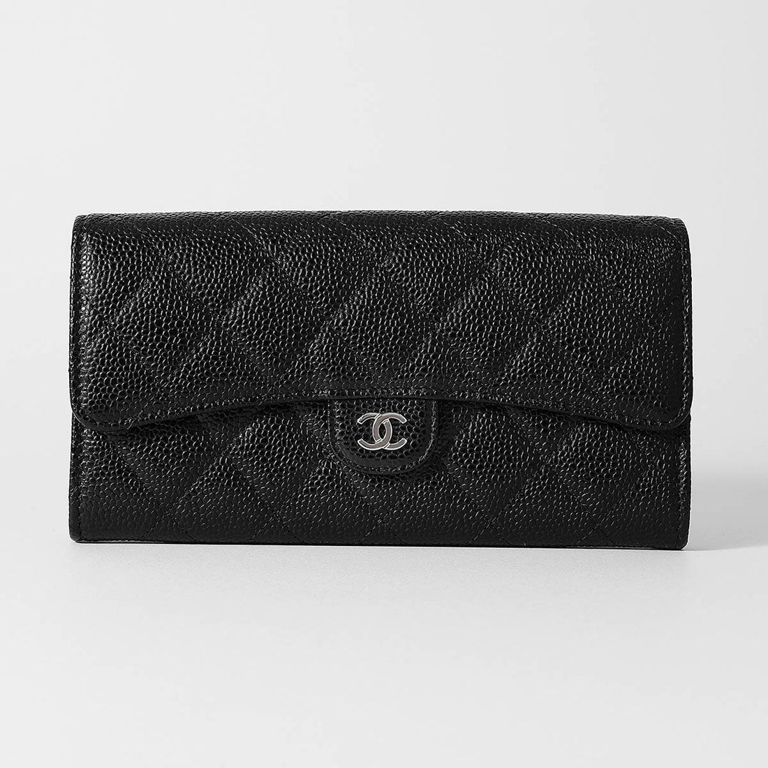 シャネル CHANEL 長財布 キャビアスキン ロングウォレット CHANEL LONG
