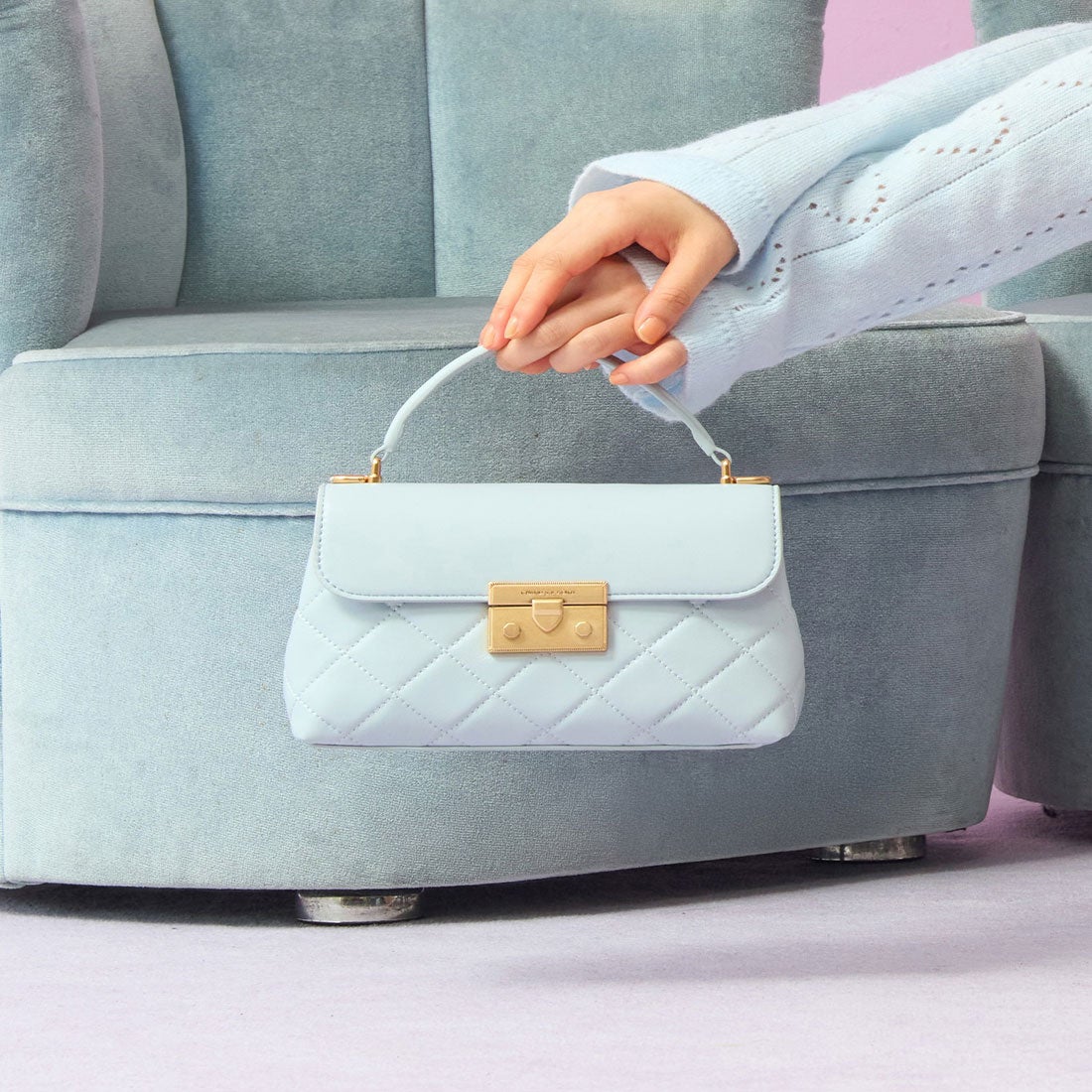 CHARLES & KEITH Alva アルヴァ キルトチェーンストラップトップ