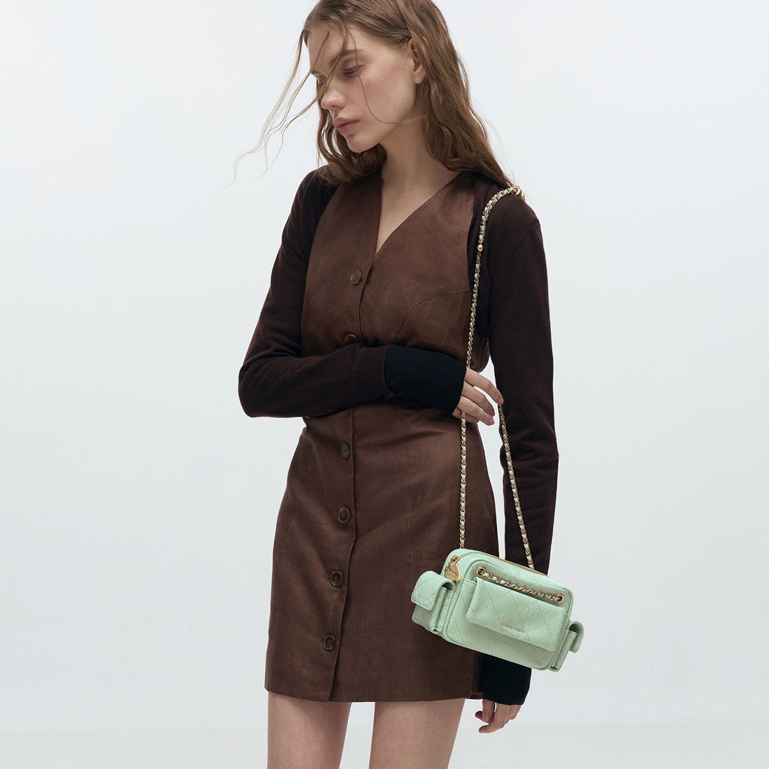 チャールズ アンド キース CHARLES & KEITH Duo ドゥオ キルトクロス