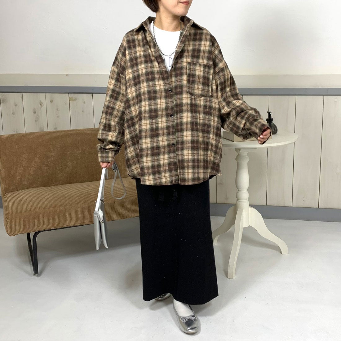 シーアールビー CRB チェックシャツ （ネイビー） -靴＆ファッション