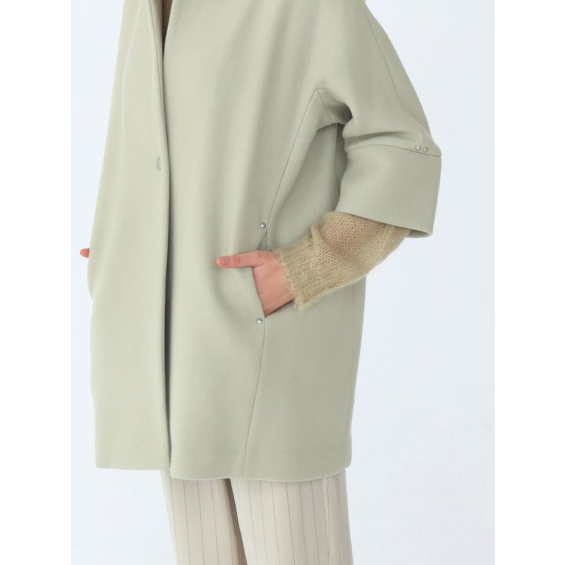 アーガ Aga Double Meltonコクーンコート （ブルー） -靴